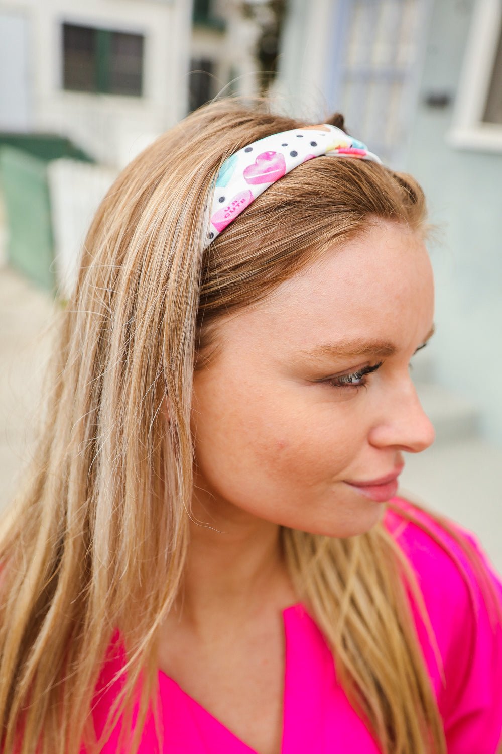 Multicolor Polka Dot & Heart Candy Twist Headband - Bitsy Gypsy Boutique