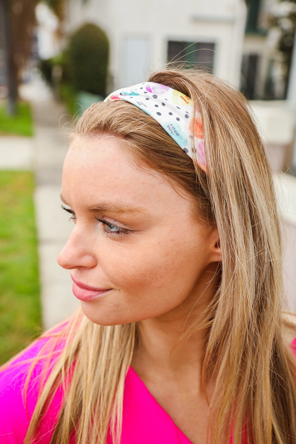 Multicolor Polka Dot & Heart Candy Twist Headband - Bitsy Gypsy Boutique