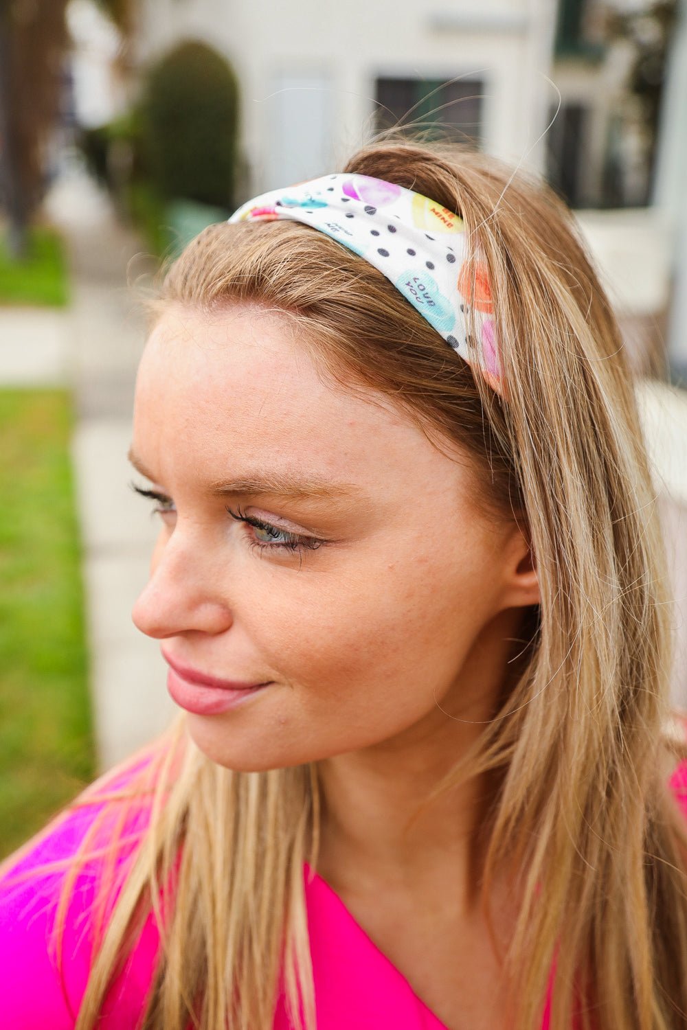 Multicolor Polka Dot & Heart Candy Twist Headband - Bitsy Gypsy Boutique