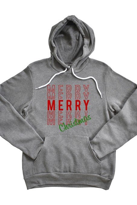 Multiple Merry Christmas Hoodie - Bitsy Gypsy Boutique