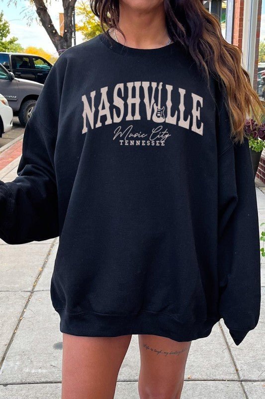 Nashville Music City Graphic Sweatshirt - Bitsy Gypsy Boutique