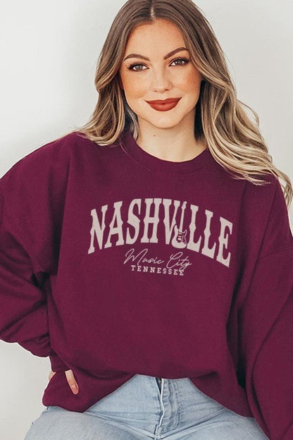 Nashville Music City Graphic Sweatshirt - Bitsy Gypsy Boutique