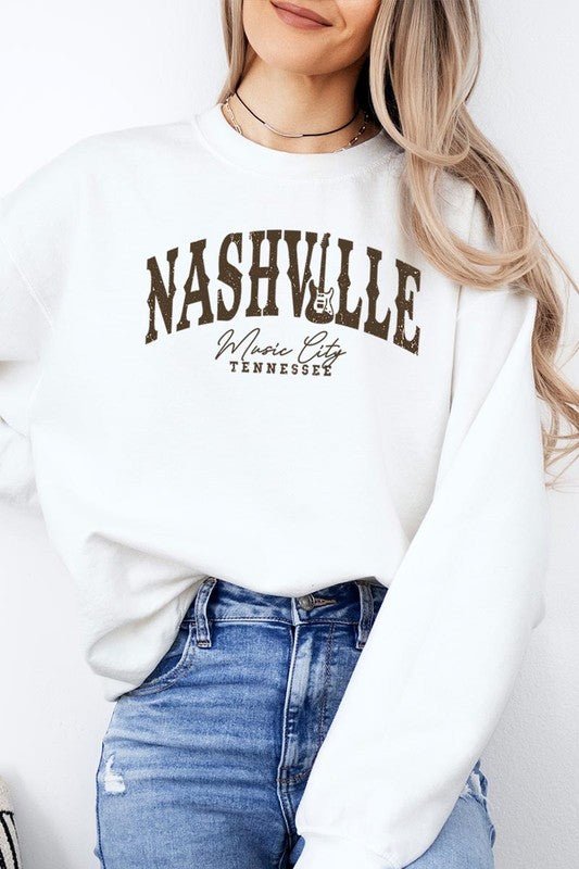 Nashville Music City Graphic Sweatshirt - Bitsy Gypsy Boutique