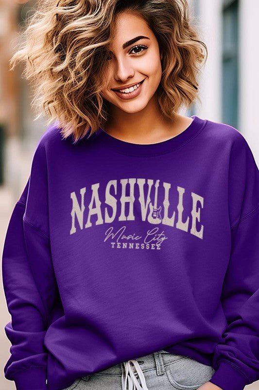 Nashville Music City Graphic Sweatshirt - Bitsy Gypsy Boutique