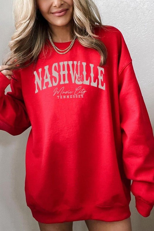 Nashville Music City Graphic Sweatshirt - Bitsy Gypsy Boutique