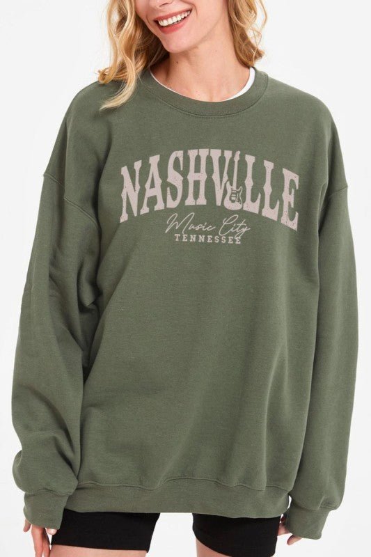 Nashville Music City Graphic Sweatshirt - Bitsy Gypsy Boutique