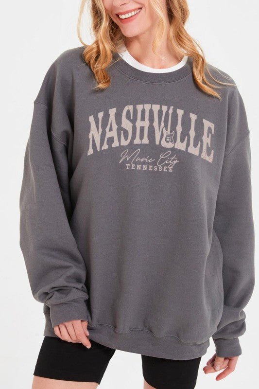 Nashville Music City Graphic Sweatshirt - Bitsy Gypsy Boutique