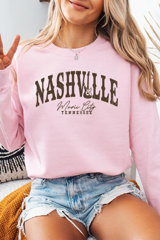 Nashville Music City Graphic Sweatshirt - Bitsy Gypsy Boutique