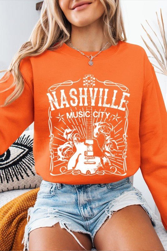 Nashville Music City Graphic Sweatshirt - Bitsy Gypsy Boutique