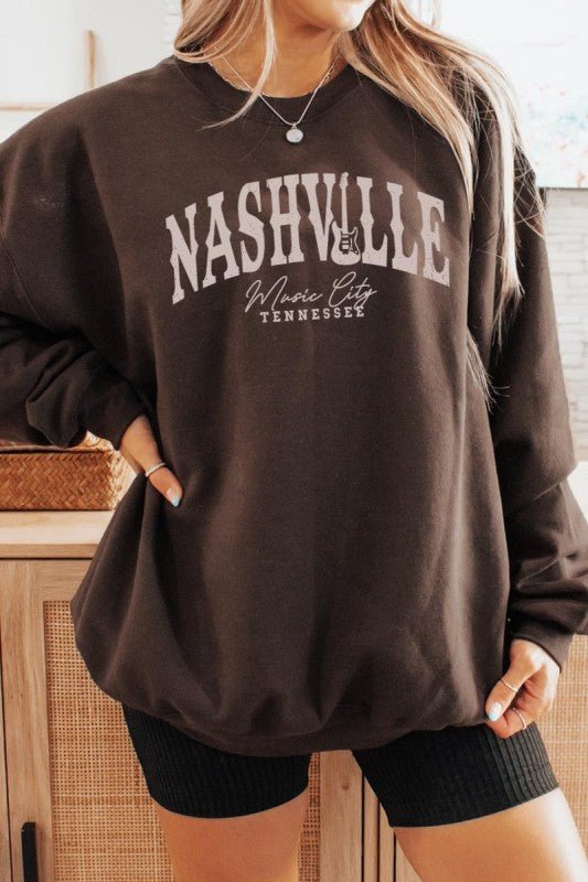 Nashville Music City Graphic Sweatshirt - Bitsy Gypsy Boutique