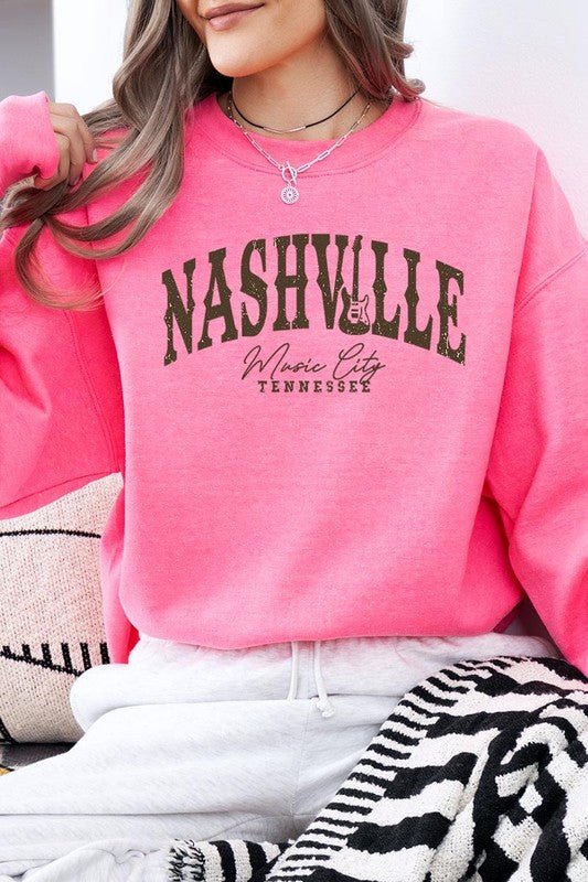 Nashville Music City Graphic Sweatshirt - Bitsy Gypsy Boutique
