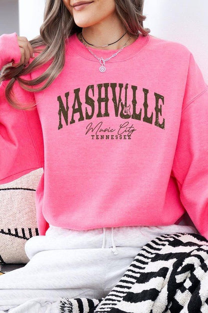 Nashville Music City Graphic Sweatshirt - Bitsy Gypsy Boutique