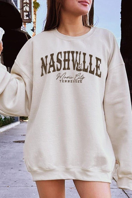 Nashville Music City Graphic Sweatshirt - Bitsy Gypsy Boutique