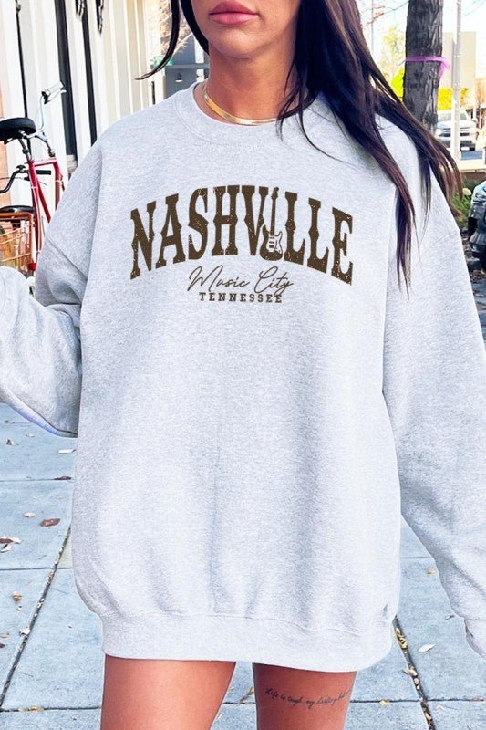 Nashville Music City Graphic Sweatshirt - Bitsy Gypsy Boutique