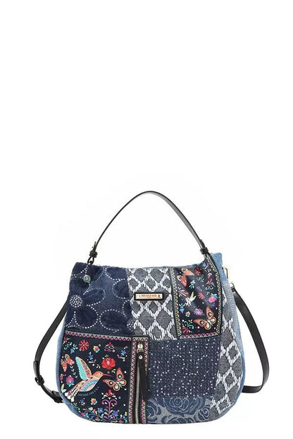 Nicole Lee USA Bosque De Amor Denim Hobo Bag - Bitsy Gypsy Boutique