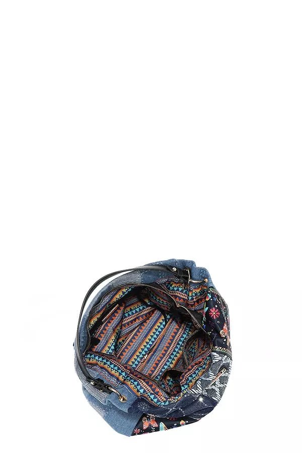 Nicole Lee USA Bosque De Amor Denim Hobo Bag - Bitsy Gypsy Boutique