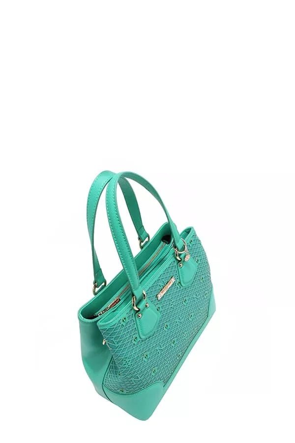 Nicole Lee USA Monogram Pattern Handbag with Rhinestones Decor - Bitsy Gypsy Boutique