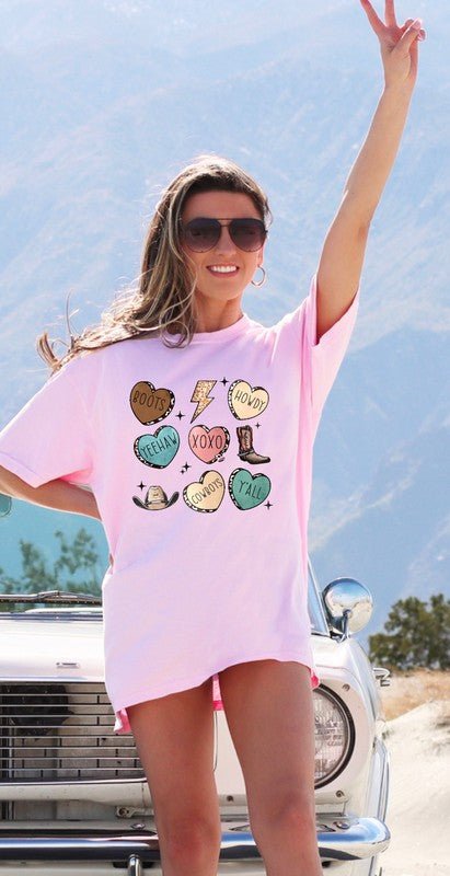 Nine Symbols County Sweetheart Graphic Tee - Bitsy Gypsy Boutique