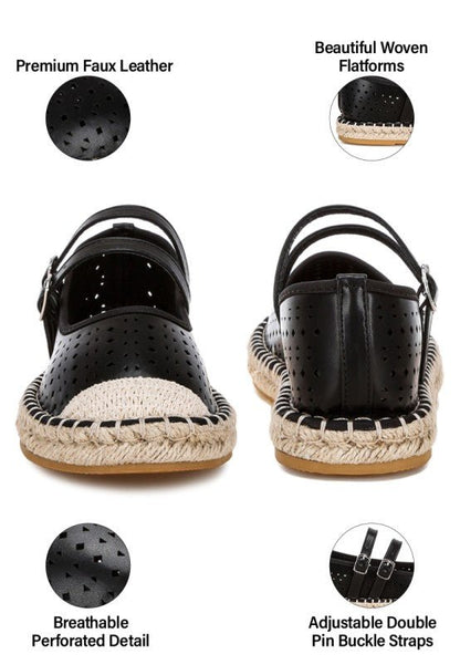 Noori Woven Dual Buckle Sandals - Bitsy Gypsy Boutique