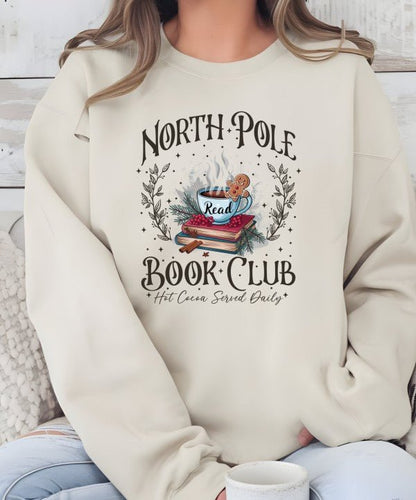 North Pole Book Club Graphic Sweatshirt - Bitsy Gypsy Boutique
