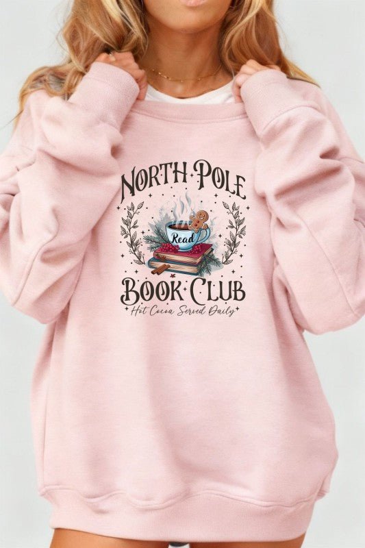 North Pole Book Club Graphic Sweatshirt - Bitsy Gypsy Boutique