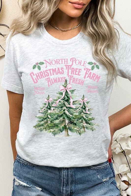 North Pole Christmas Tree Farm Graphic Tee - Bitsy Gypsy Boutique