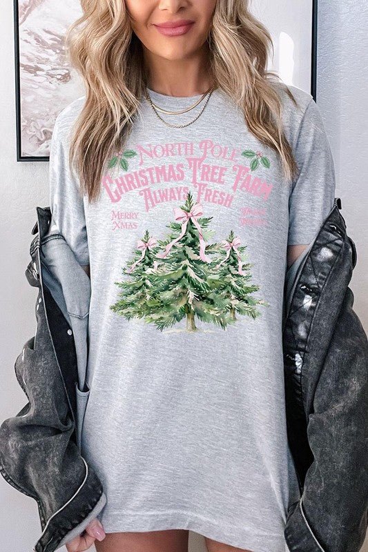 North Pole Christmas Tree Farm Graphic Tee - Bitsy Gypsy Boutique