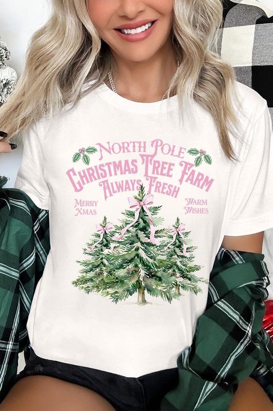 North Pole Christmas Tree Farm Graphic Tee - Bitsy Gypsy Boutique