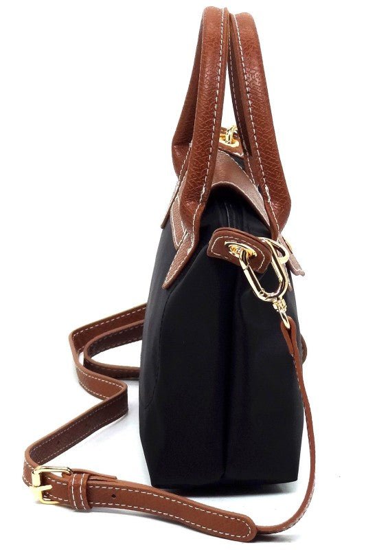 Nylon Flap Satchel Crossbody Bag - Bitsy Gypsy Boutique