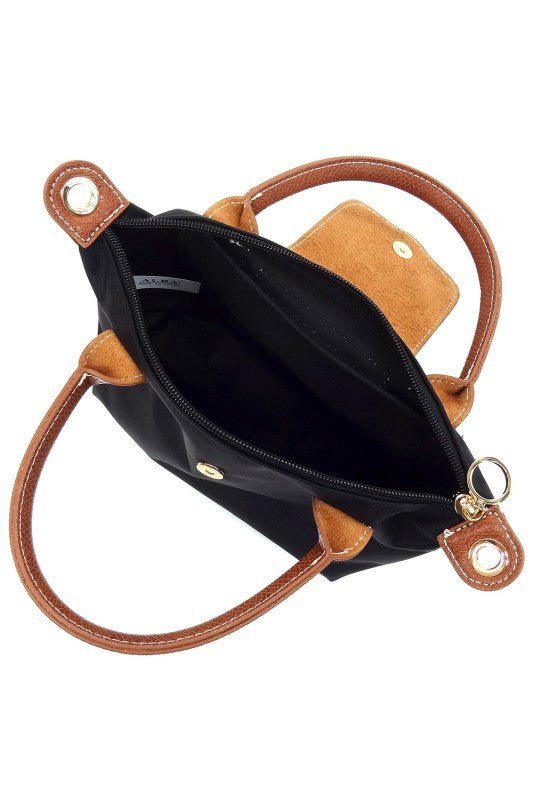 Nylon Flap Satchel Crossbody Bag - Bitsy Gypsy Boutique