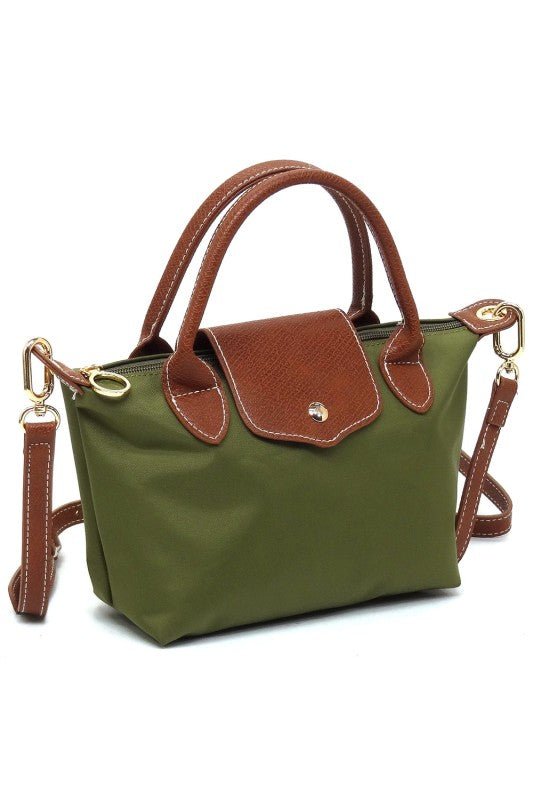 Nylon Flap Satchel Crossbody Bag - Bitsy Gypsy Boutique