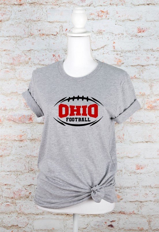 Ohio Football Bella Canvas Graphic Softstyle Tee - Bitsy Gypsy Boutique