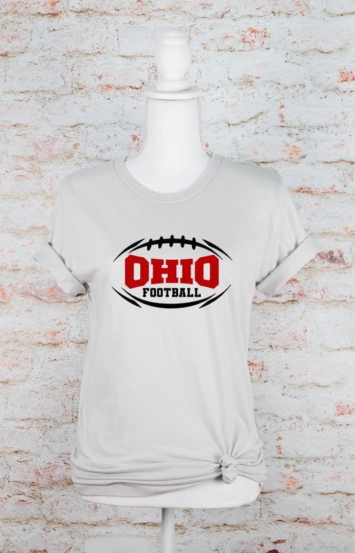 Ohio Football Bella Canvas Graphic Softstyle Tee - Bitsy Gypsy Boutique