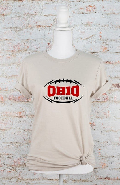Ohio Football Bella Canvas Graphic Softstyle Tee - Bitsy Gypsy Boutique