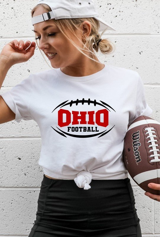 Ohio Football Bella Canvas Graphic Softstyle Tee - Bitsy Gypsy Boutique