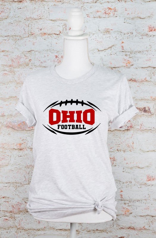 Ohio Football Bella Canvas Graphic Softstyle Tee - Bitsy Gypsy Boutique