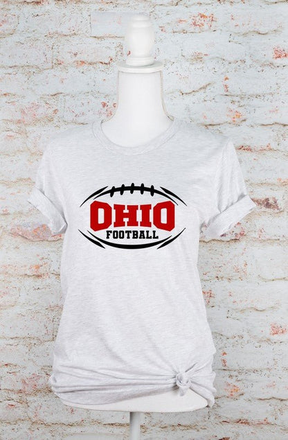 Ohio Football Bella Canvas Graphic Softstyle Tee - Bitsy Gypsy Boutique