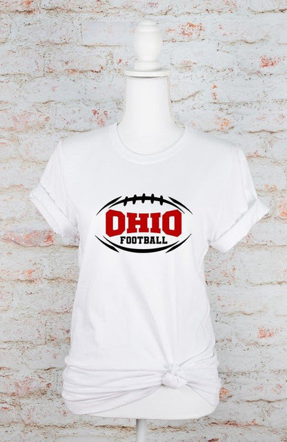 Ohio Football Bella Canvas Graphic Softstyle Tee - Bitsy Gypsy Boutique