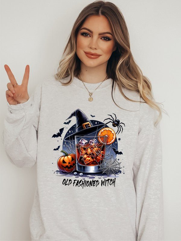 Old Fashioned Witch Graphic Sweatshirt - Bitsy Gypsy Boutique