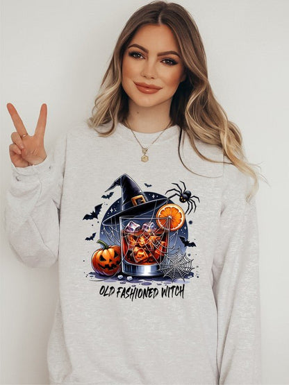 Old Fashioned Witch Graphic Sweatshirt - Bitsy Gypsy Boutique