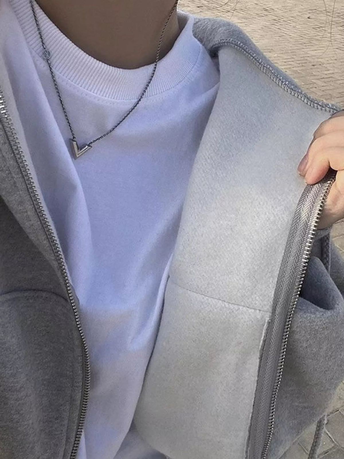 Oversized Zip-Up Cropped Hoodie - Bitsy Gypsy Boutique
