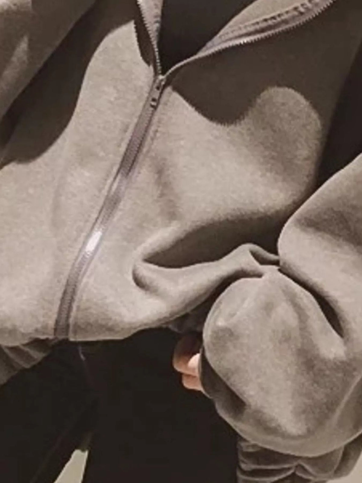 Oversized Zip-Up Hoodie - Bitsy Gypsy Boutique