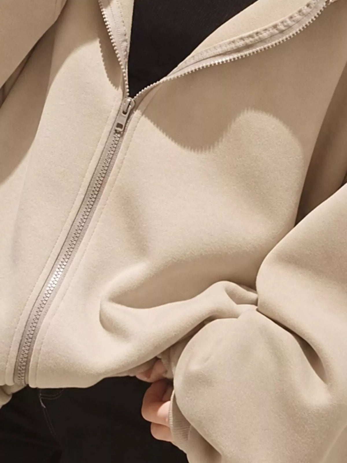 Oversized Zip-Up Hoodie - Bitsy Gypsy Boutique