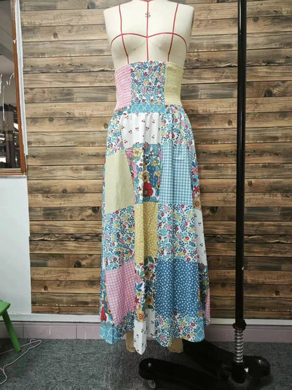 Patchwork Floral Maxi Skirt - Bitsy Gypsy Boutique