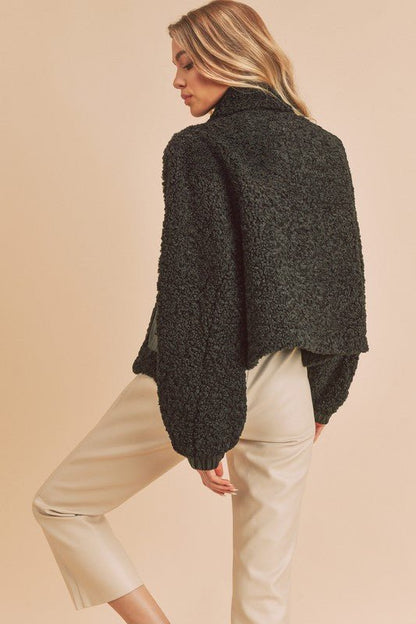 Penny Vegan Sherpa Jacket - Bitsy Gypsy Boutique