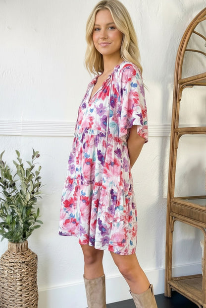 Petal Parade Tiered Dress - Bitsy Gypsy Boutique