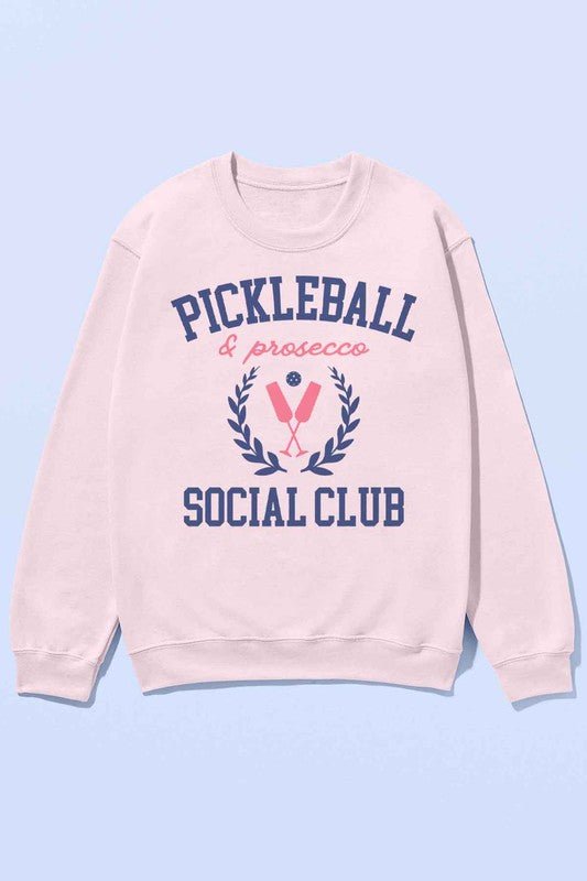 PICKLEBALL AND PROSECCO OVERSIZED SWEATSHIRT - Bitsy Gypsy Boutique