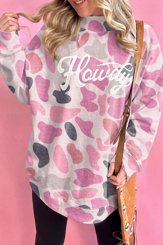 Pink Camouflage Crewneck Long Sleeve Sweatshirt - Bitsy Gypsy Boutique