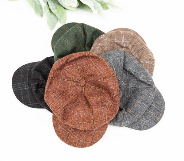 Plaid Newsboy Caps - Bitsy Gypsy Boutique