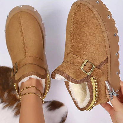 Platform Faux Fur Lined Ankle Boots - Bitsy Gypsy Boutique